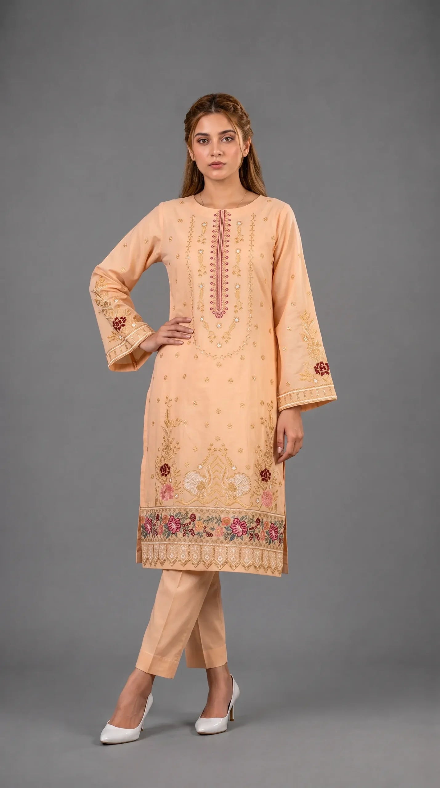 Lawn 2 Piece Unstitched Embroidered Suit AJC-TP500