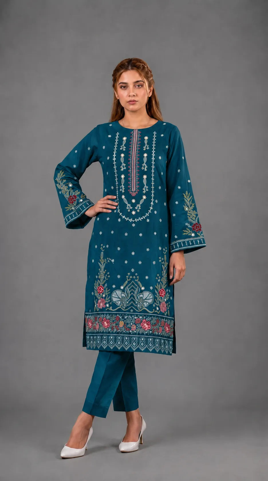 Lawn 2 Piece Unstitched Embroidered Suit AJC-TP500