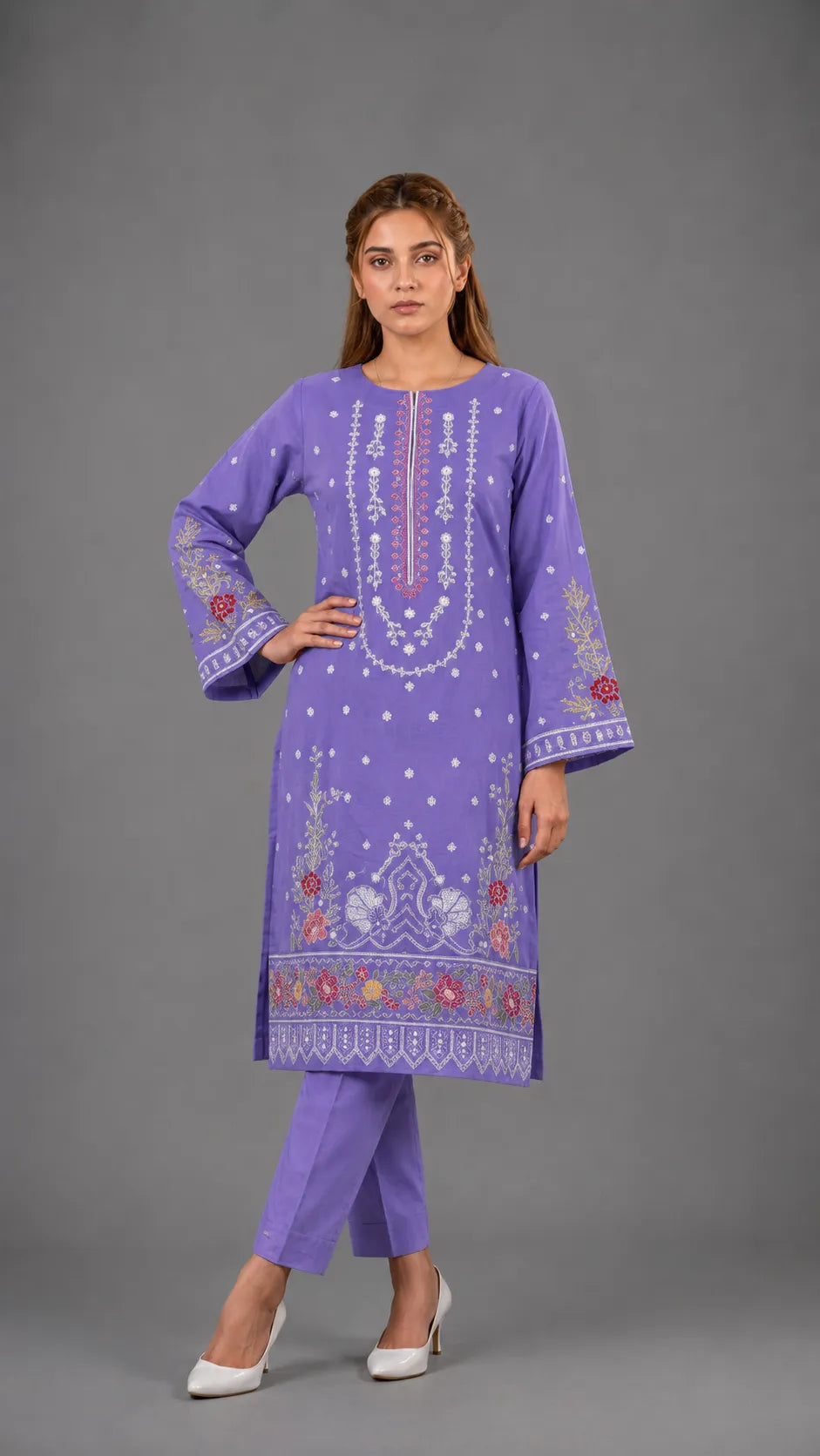Lawn 2 Piece Unstitched Embroidered Suit AJC-TP500