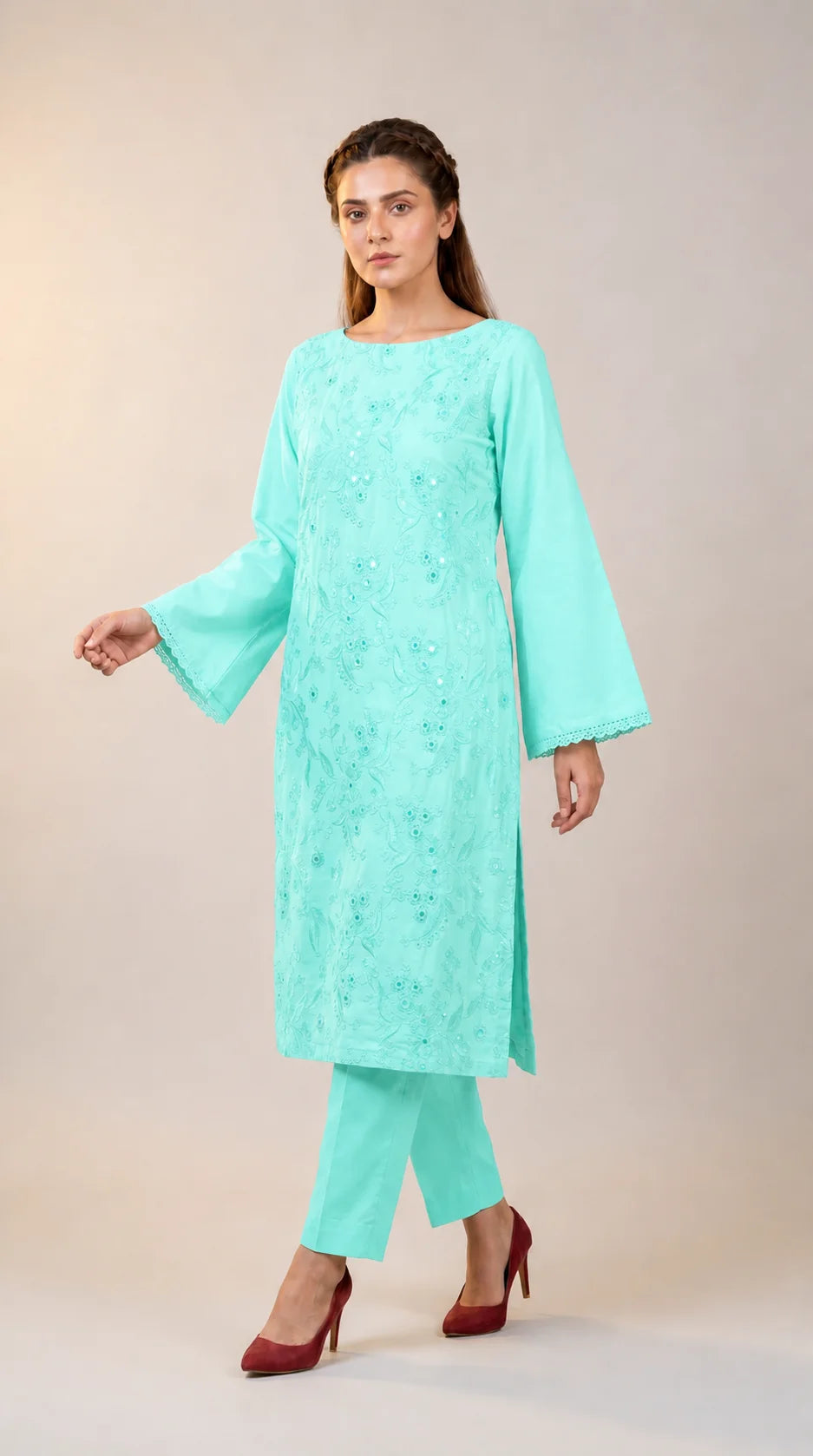 Lawn Suit 2 Piece Unstitched Embroidered – AJC-TP029