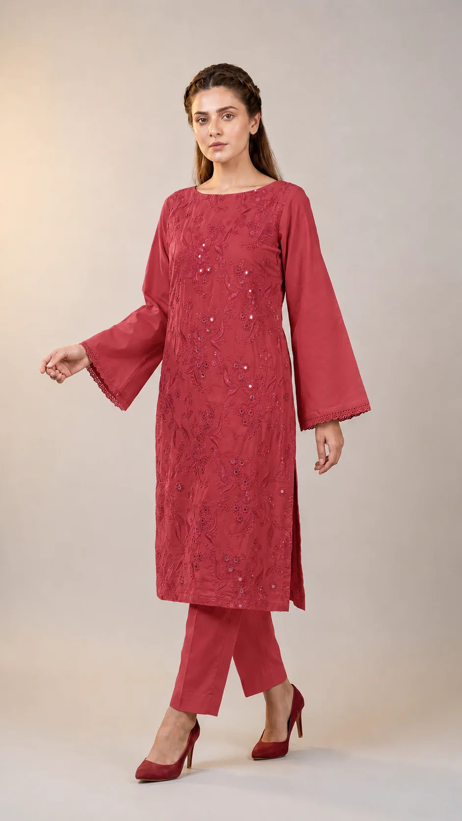 Lawn Suit 2 Piece Unstitched Embroidered – AJC-TP029