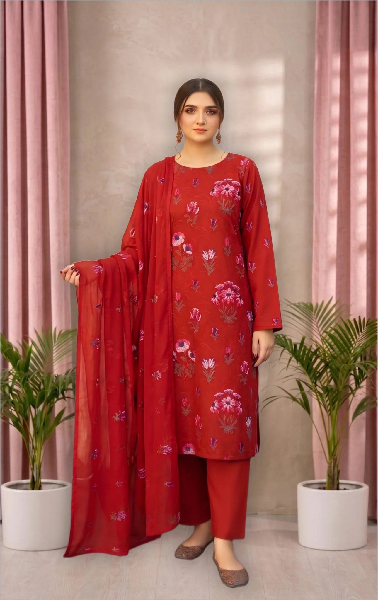 Lawn Suit 3 Piece Unstitched Embroidered – AJC-BB012