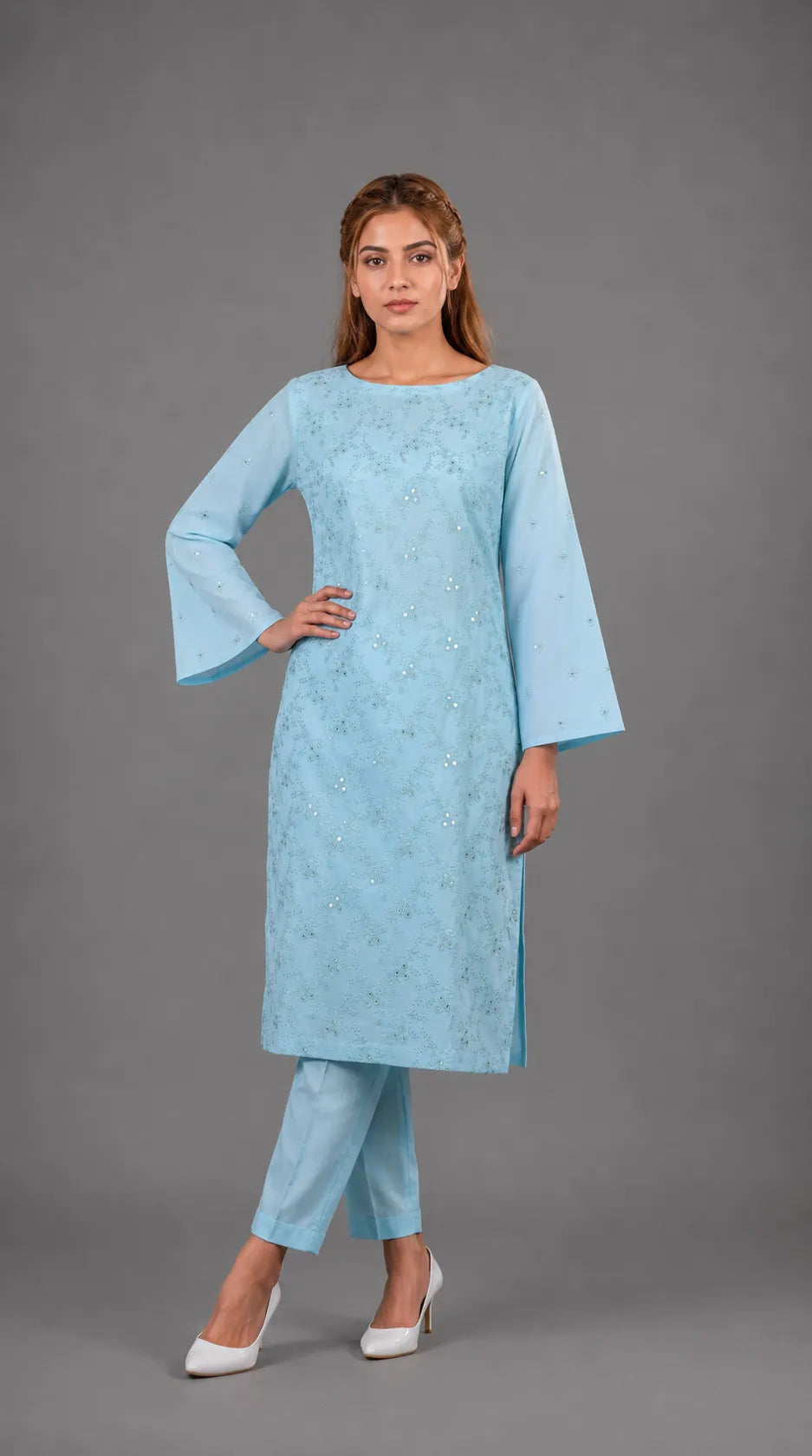 Lawn 2 Piece Unstitched Embroidered Suit AJC-TP523