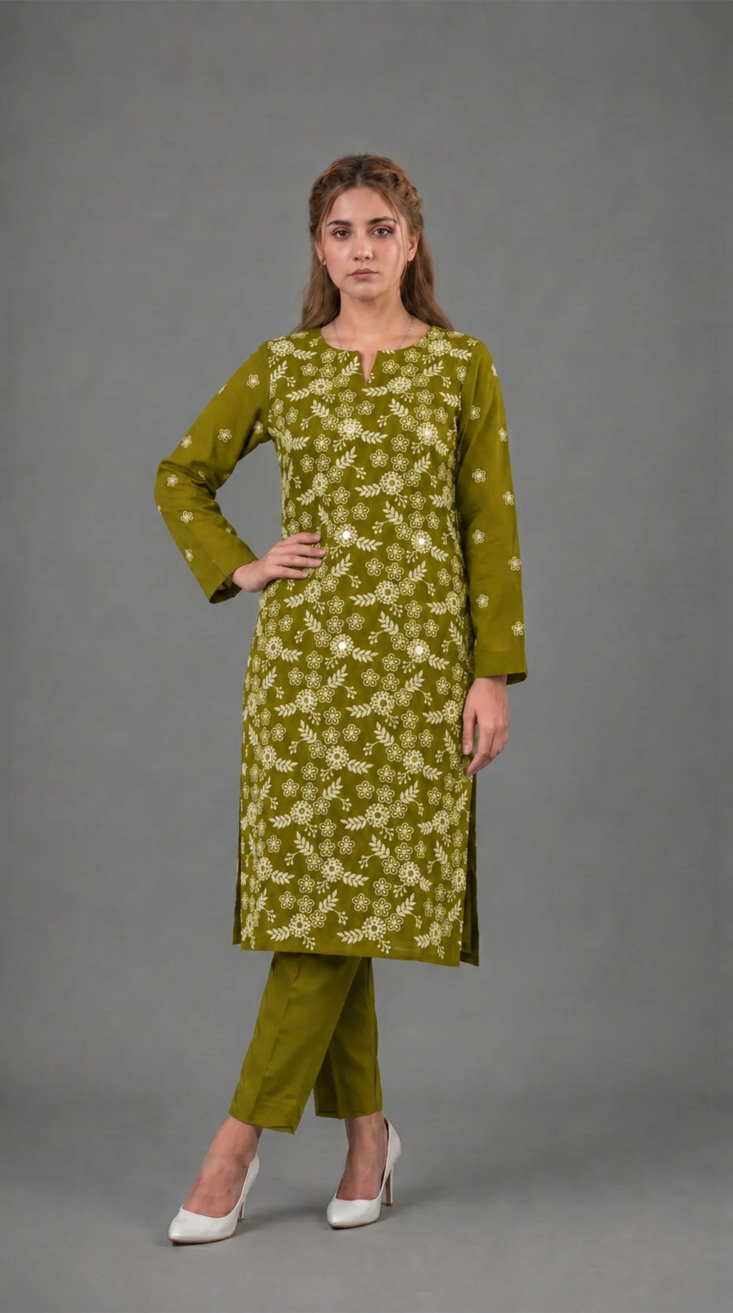 Lawn 2 Piece Unstitched Embroidered Suit AJC-TP537