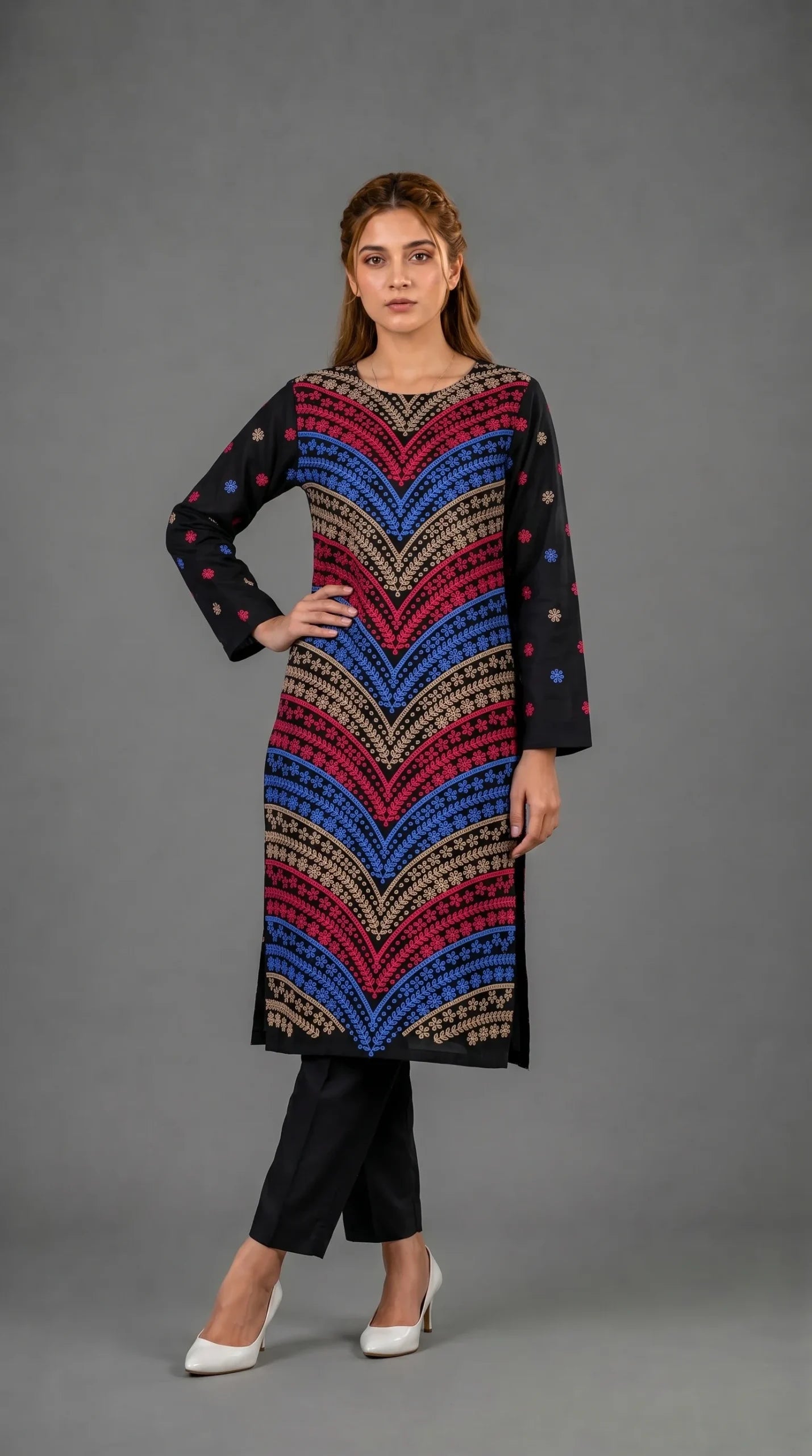 Lawn 2 Piece Unstitched Embroidered Suit AJC-TP547