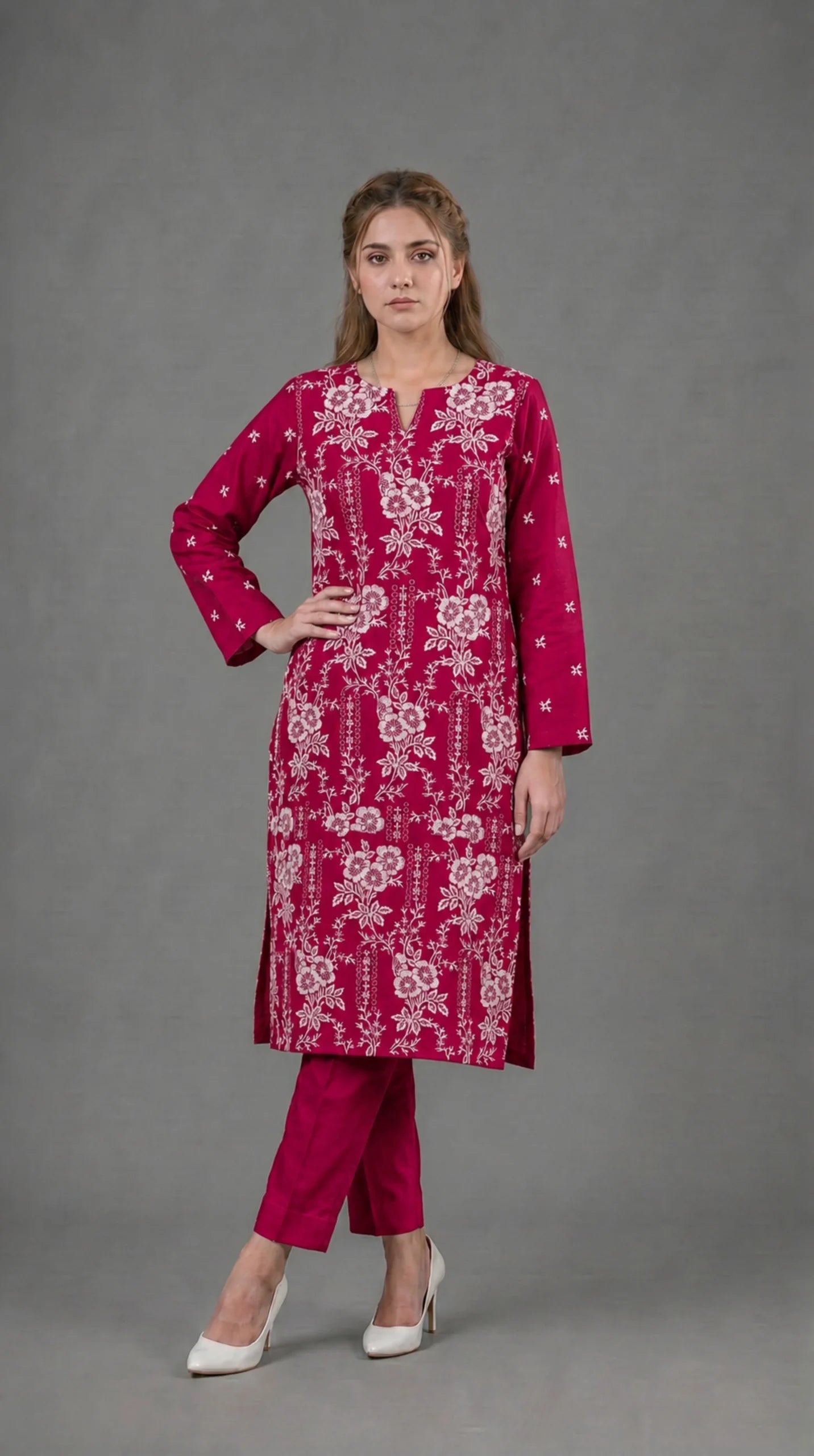 Lawn Suit 2 Piece Unstitched Embroidered – AJC-TP561