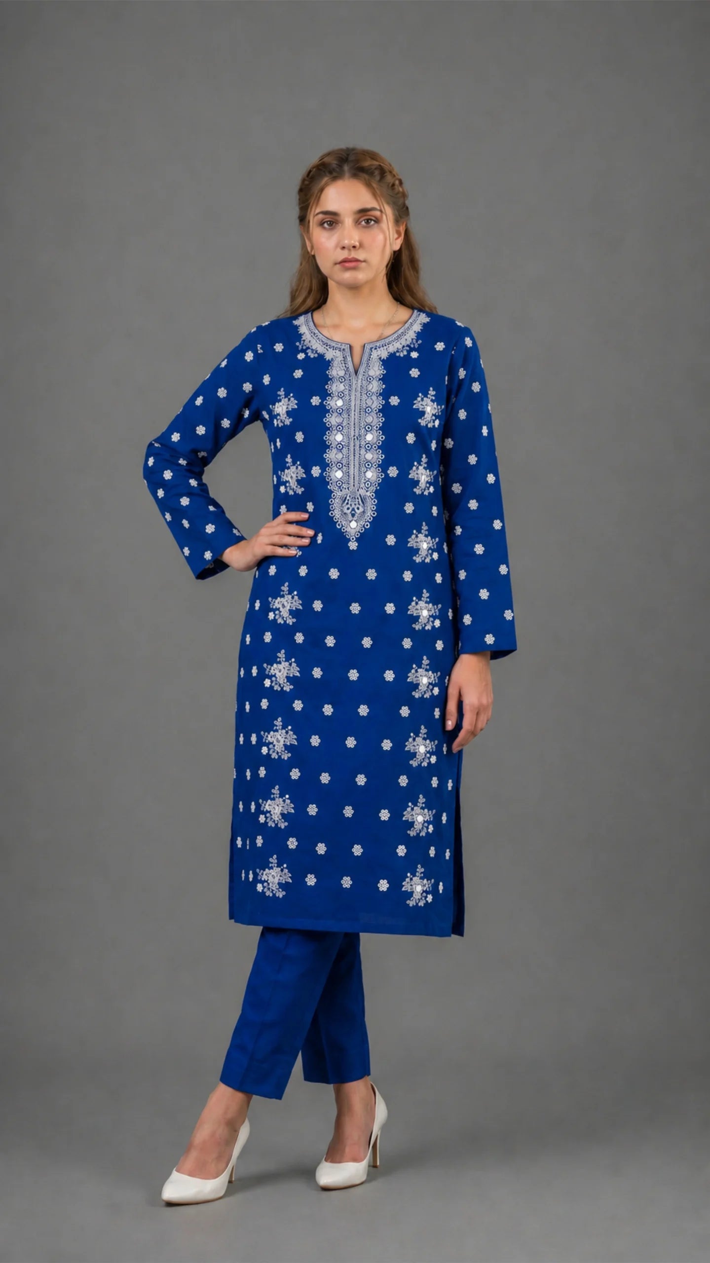 Lawn 2 Piece Unstitched Embroidered Suit AJC-TP564