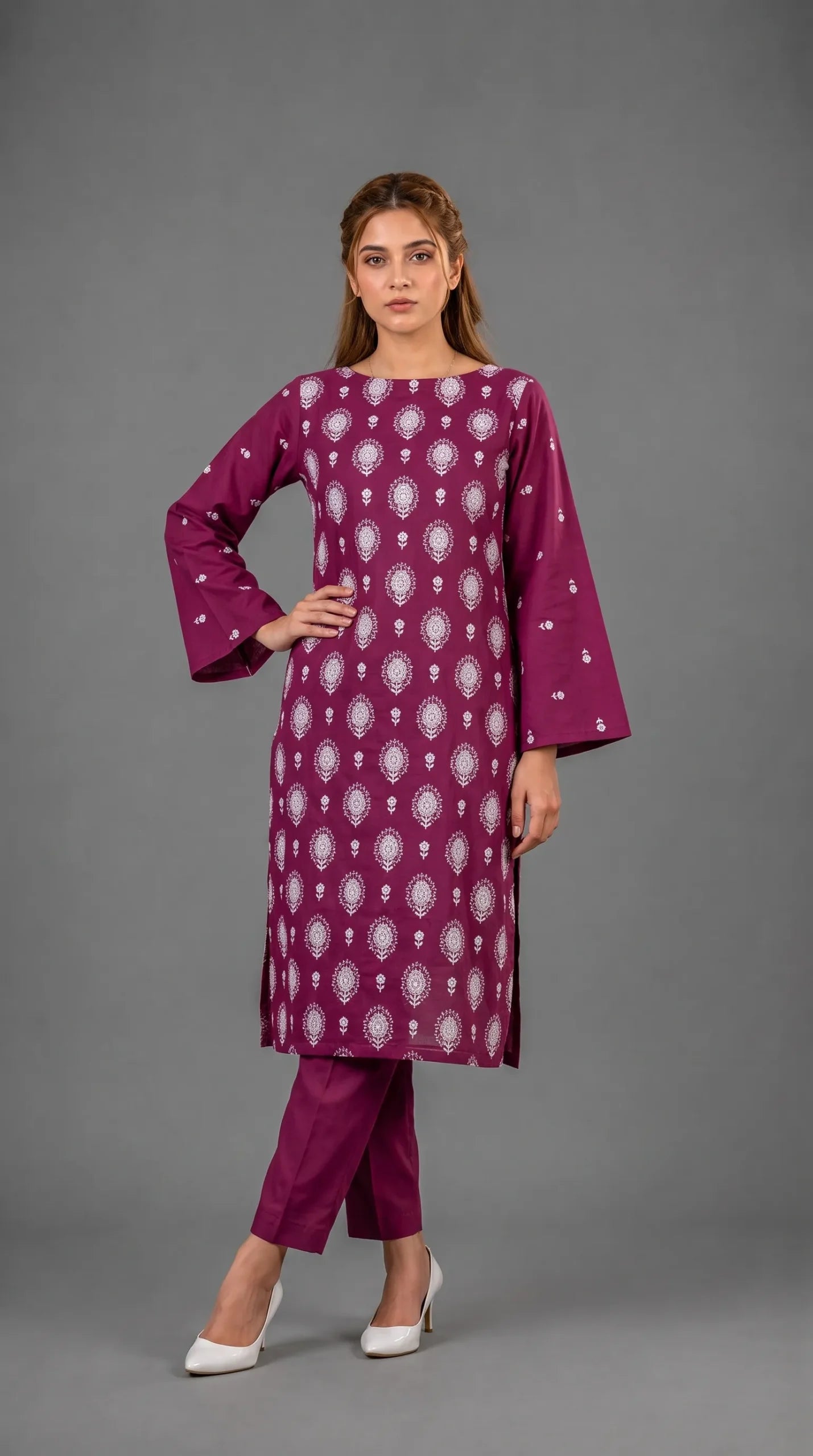 Lawn 2 Piece Unstitched Embroidered Suit AJC-TP568
