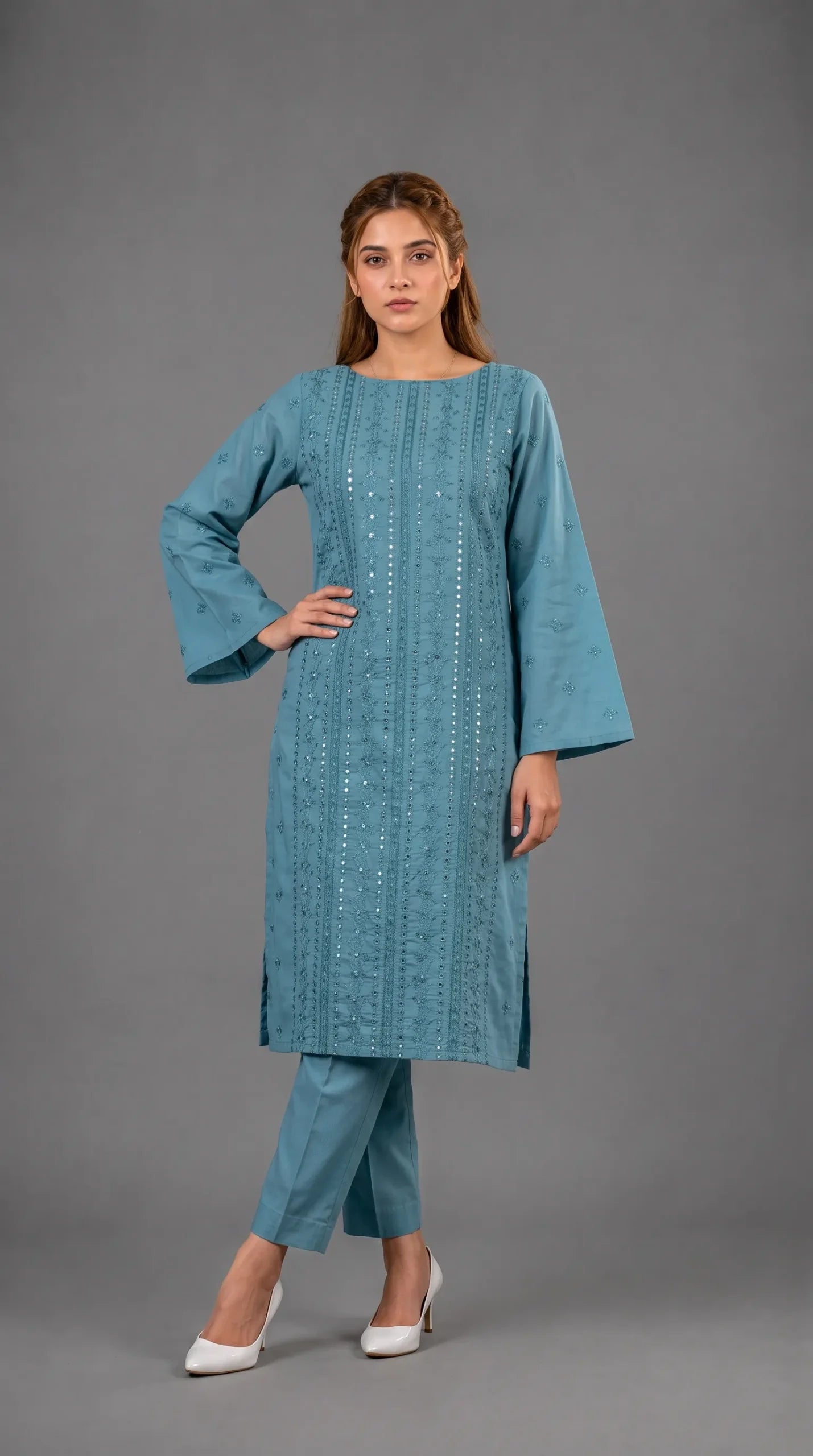 Lawn 2 Piece Unstitched Embroidered Suit AJC-TP577