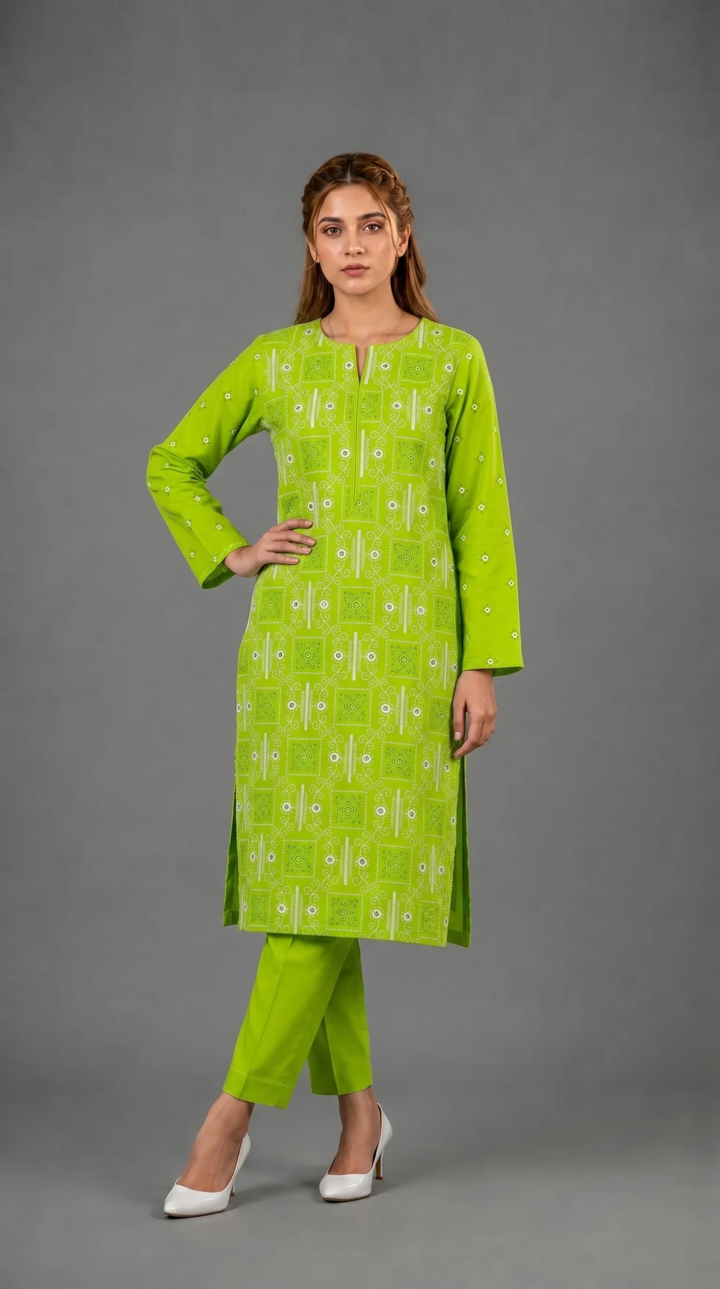 Lawn 2 Piece Unstitched Embroidered Suit AJC-TP590