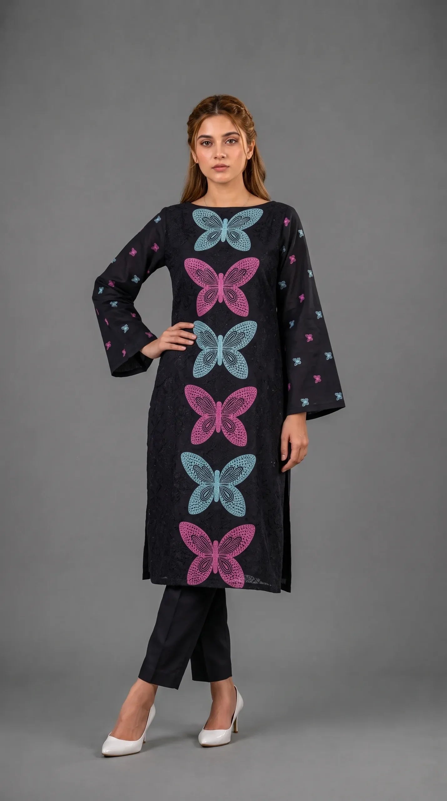 Lawn 2 Piece Unstitched Embroidered Suit AJC-TP601