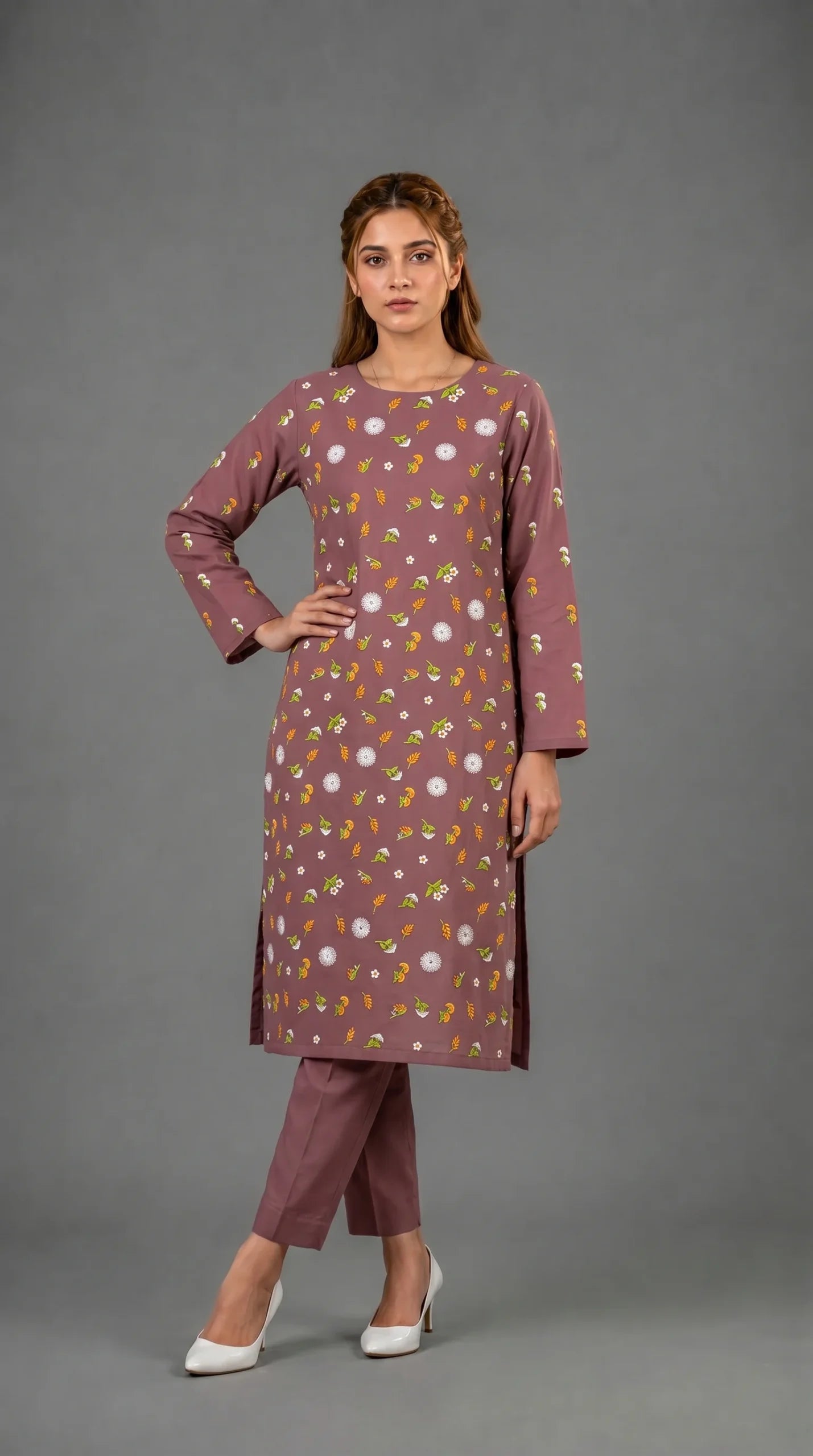 Lawn 2 Piece Unstitched Embroidered Suit AJC-TP609