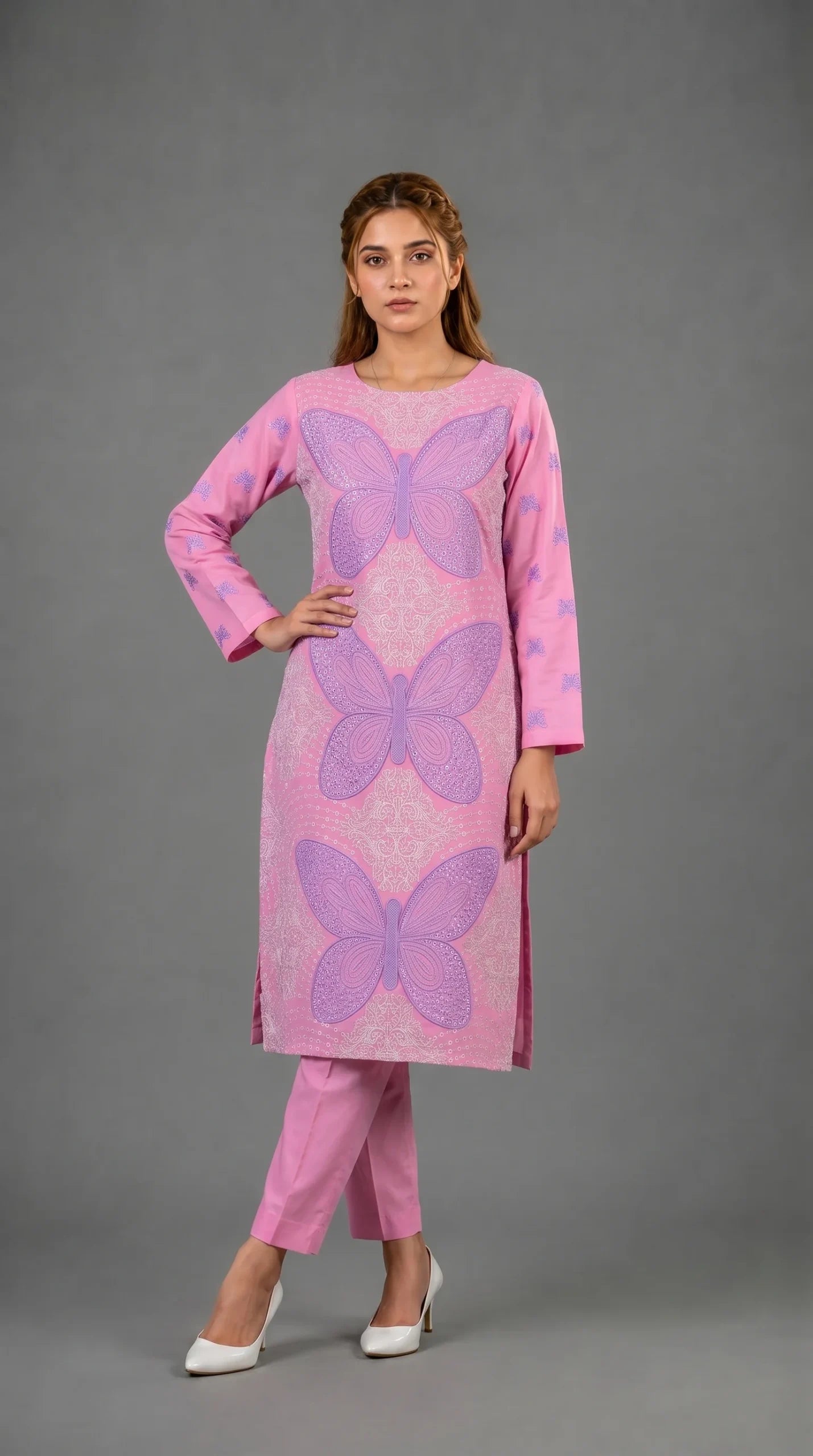 Lawn 2 Piece Unstitched Embroidered Suit AJC-TP610