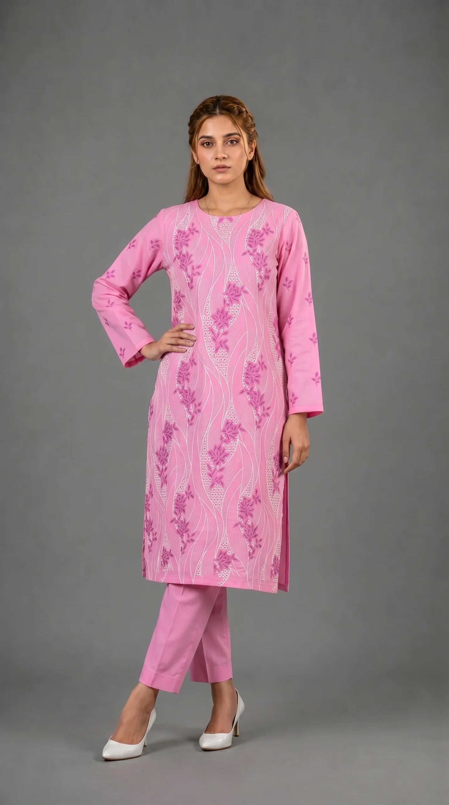 Lawn 2 Piece Unstitched Embroidered Suit AJC-TP615