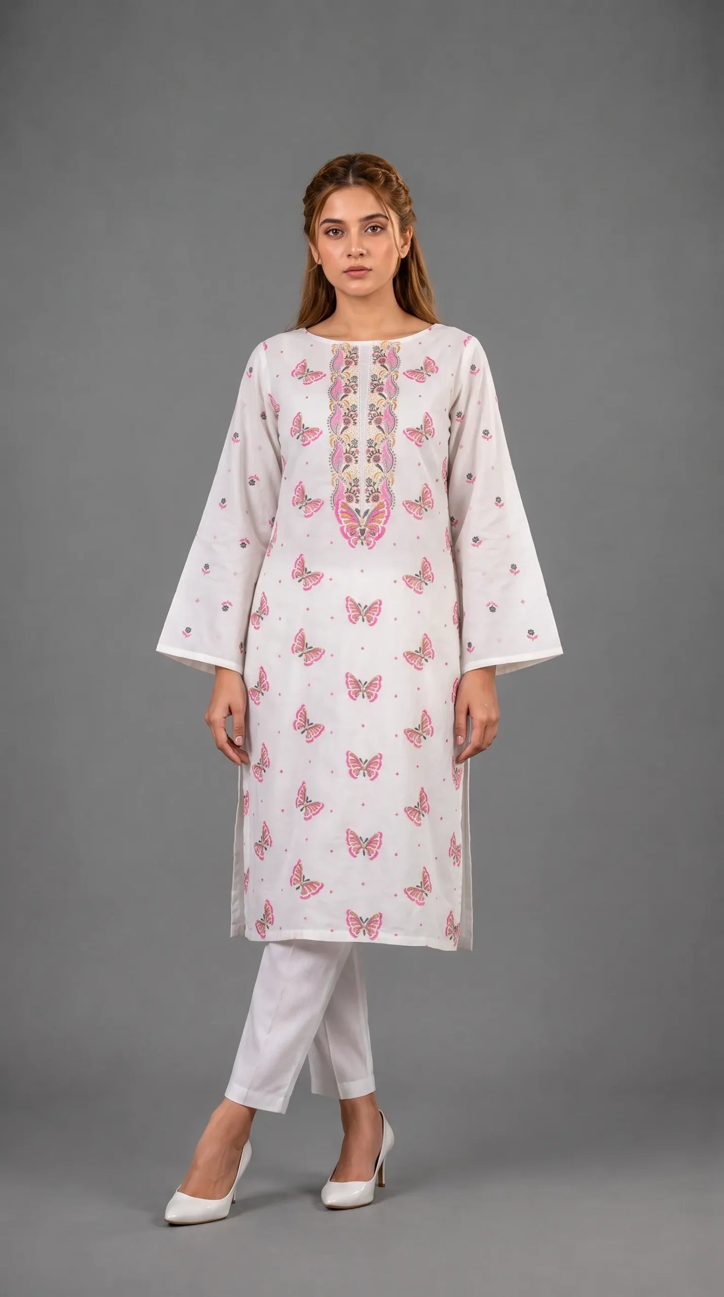 Lawn 2 Piece Unstitched Embroidered Suit AJC-TP624