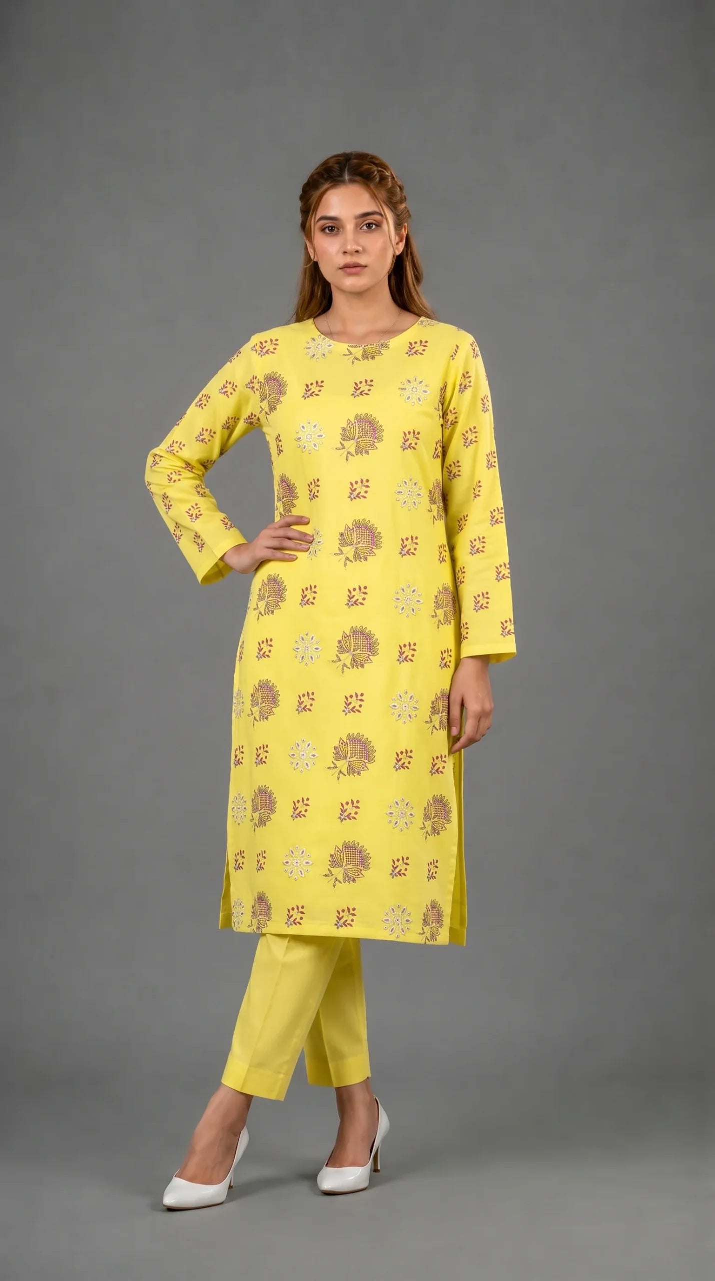 Lawn 2 Piece Unstitched Embroidered Suit AJC-TP637