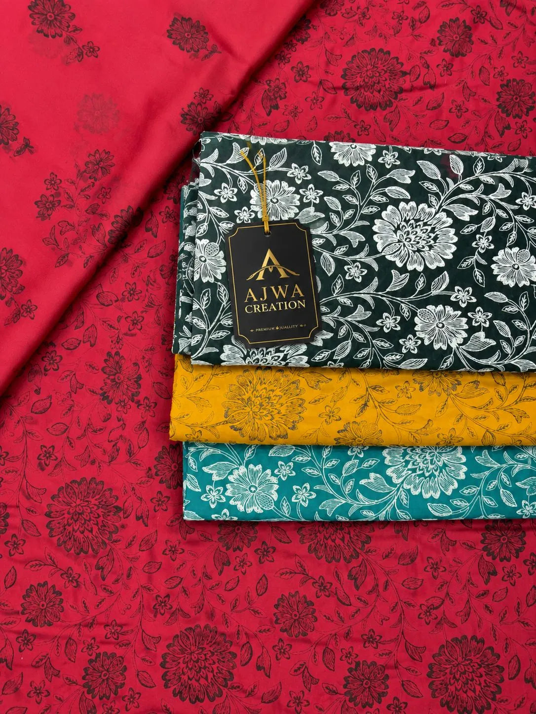 Lawn 3 Piece Unstitched Embroidered Suit AJC-BB1