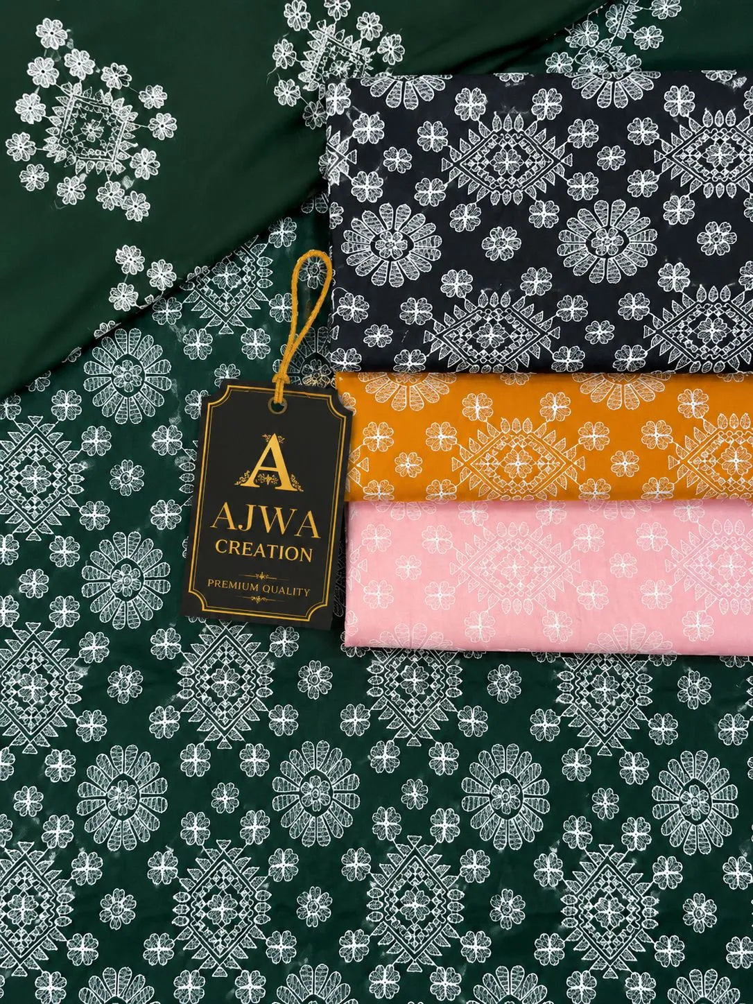Lawn 3 Piece Unstitched Embroidered Suit AJC-BB3